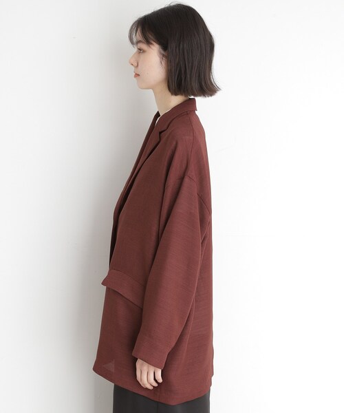 THE SHOP TK （ザ ショップ ティーケー ）の「パナマメッシュジャケット（テーラードジャケット・レディース・アイボリー/ダークブラウン/ブラック・12/13）」の16枚目の写真