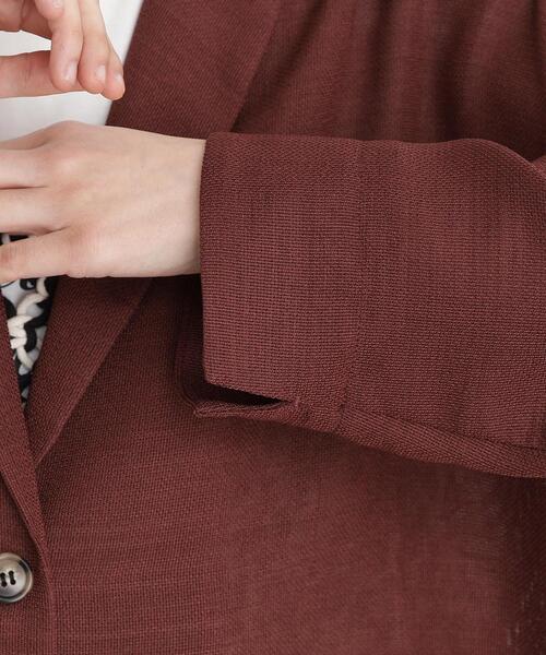 THE SHOP TK （ザ ショップ ティーケー ）の「パナマメッシュジャケット（テーラードジャケット・レディース・アイボリー/ダークブラウン/ブラック・12/13）」の20枚目の写真