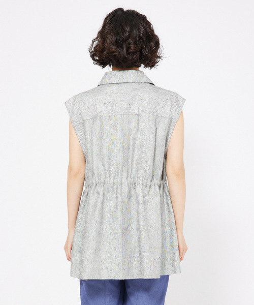 qualite（カリテ）の「ラメスラブリネンサファリジレ（ベスト・レディース・ブラック・36/38）」の11枚目の写真