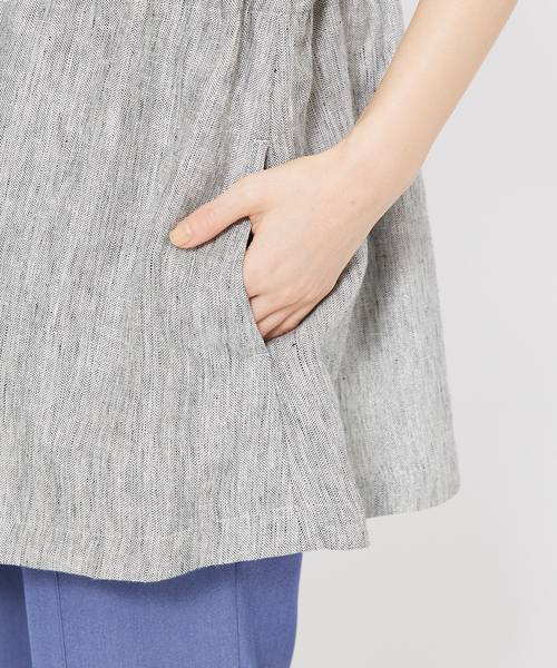 qualite（カリテ）の「ラメスラブリネンサファリジレ（ベスト・レディース・ブラック・36/38）」の14枚目の写真