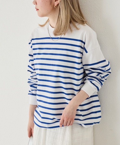 MONT KEMMEL(モンケメル)の「【MONT KEMMEL/モンケメル】CREW LS TEE DRAWSTRING O/E BASQUE BORDER/ボーダーバスクシャツ(Tシャツ/カットソー・レディース・ブラック/ホワイト/ピンク・36/38/40/42)」の20枚目の写真