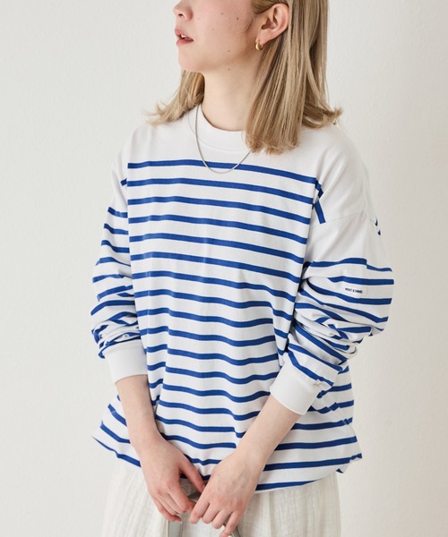 MONT KEMMEL(モンケメル)の「【MONT KEMMEL/モンケメル】CREW LS TEE DRAWSTRING O/E BASQUE BORDER/ボーダーバスクシャツ(Tシャツ/カットソー・レディース・ブラック/ホワイト/ピンク・36/38/40/42)」の21枚目の写真