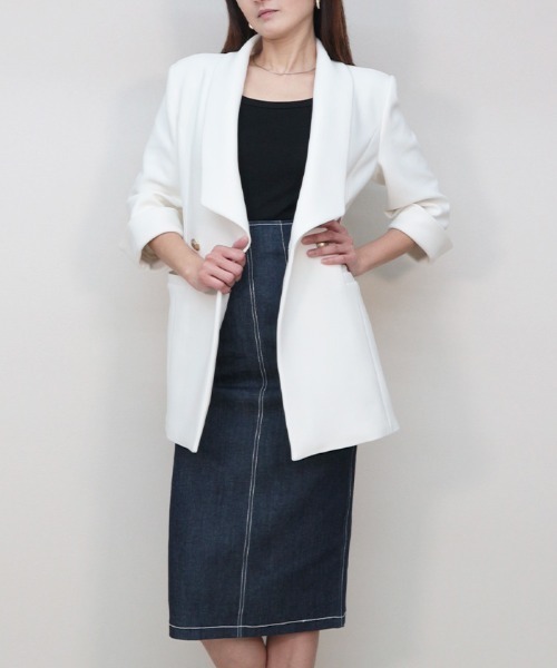 AMBIENT(アンビエント)の「ラウンドネックハーフスリーブTシャツ(Tシャツ/カットソー・レディース・グレー/ブラック/ホワイト・FREE)」の6枚目の写真