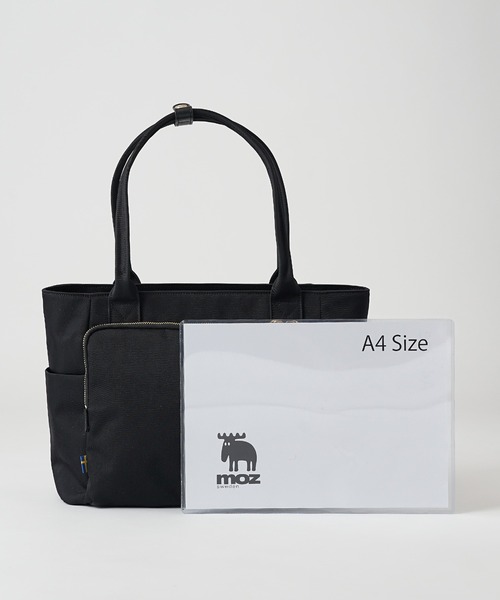 moz(モズ)の「【WEB限定】moz モズ A4サイズ収納可能 撥水 きれいめトートバッグ(ビジネスバッグ・レディース・グレイッシュベージュ/ブラック・ONE SIZE)」の11枚目の写真