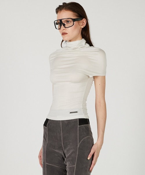 PRANK PROJECT(プランクプロジェクト)の「カウルネックトップ / Cowl Neck Top(Tシャツ/カットソー・レディース・グレー/チャコールグレー/グレイッシュベージュ・FREE)」の18枚目の写真