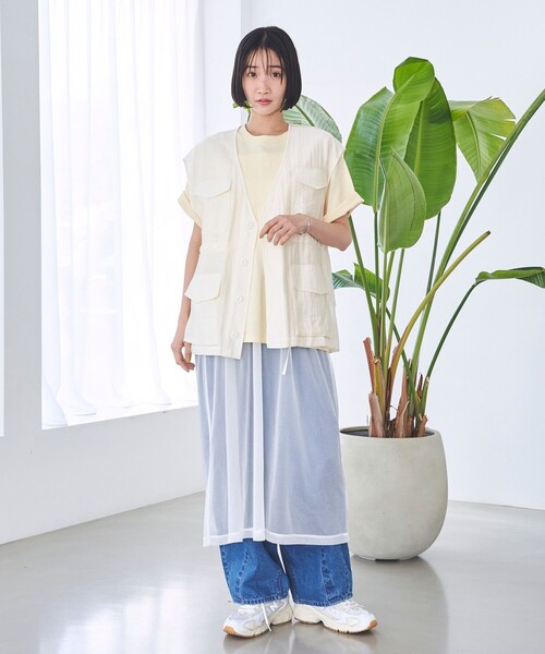 PENNEYS(ぺニーズ)の「PENNEYS別注 コットンアソートTシャツ(Tシャツ/カットソー・レディース・オフホワイト/その他1/その他2/その他3/ナチュラル/ダークグレー/クリーム・M/L)」の9枚目の写真