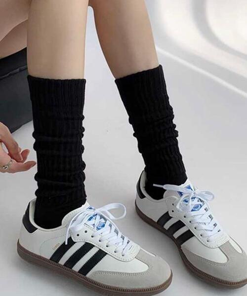 WEGO(ウィゴー)の「WEGO/ユルリブハイソックス(ソックス/靴下・レディース・ホワイト/ライトグレー/ブラック・23-25cm)」の3枚目の写真