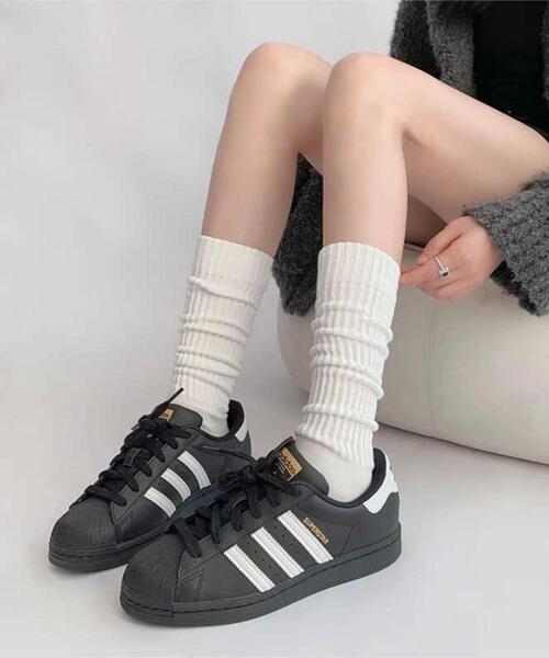 WEGO(ウィゴー)の「WEGO/ユルリブハイソックス(ソックス/靴下・レディース・ホワイト/ライトグレー/ブラック・23-25cm)」の4枚目の写真