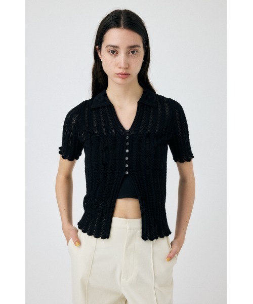 MOUSSY（マウジー）の「COTTON KNIT OPENWORK カーディガン（カーディガン/ボレロ・レディース・ブラック/オフホワイト/オレンジ系その他・FREE）」の8枚目の写真