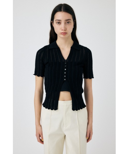 MOUSSY（マウジー）の「COTTON KNIT OPENWORK カーディガン（カーディガン/ボレロ・レディース・ブラック/オフホワイト/オレンジ系その他・FREE）」の9枚目の写真