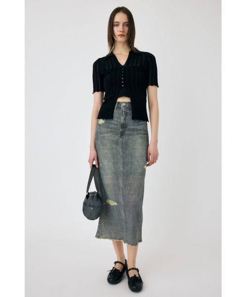 MOUSSY（マウジー）の「COTTON KNIT OPENWORK カーディガン（カーディガン/ボレロ・レディース・ブラック/オフホワイト/オレンジ系その他・FREE）」の12枚目の写真