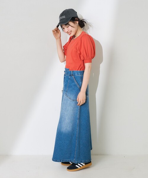 FREAK'S STORE（フリークスストア）の「バルーンスリーブ ショートスリーブTシャツ（Tシャツ/カットソー・レディース・オフホワイト/ブラック/レッド/ベージュ・ﾌﾘ-）」の6枚目の写真