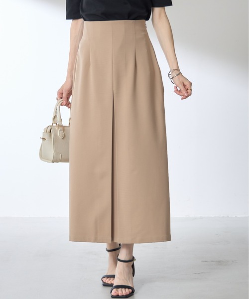 &. NOSTALGIA（アンドドットノスタルジア）の「【ZOZO限定】フロントタックペンシルロングスカート（スカート・レディース・ベージュ/チャコールグレー/ブラック・マルチサイズ）」の3枚目の写真