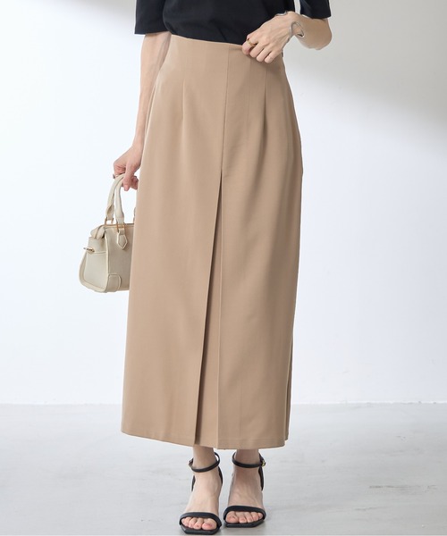 &. NOSTALGIA（アンドドットノスタルジア）の「【ZOZO限定】フロントタックペンシルロングスカート（スカート・レディース・ベージュ/チャコールグレー/ブラック・マルチサイズ）」の6枚目の写真
