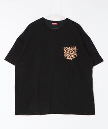 ◎未使用 ★RockonSocialClub レオパード柄Tシャツ ブラック M Rockon Social Club レオパードロゴT（ブラック） ロックオン