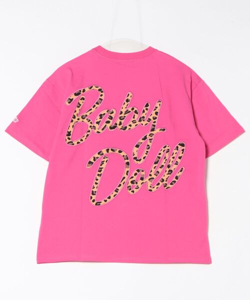 BABYDOLL(ベビードール)の「【綿100%】 親子お揃い ヒョウ柄ポケットTシャツ 0543A(Tシャツ/カットソー・メンズ・ブラック/ピンク系その他7/ホワイト・S/M/L/XL)」の4枚目の写真