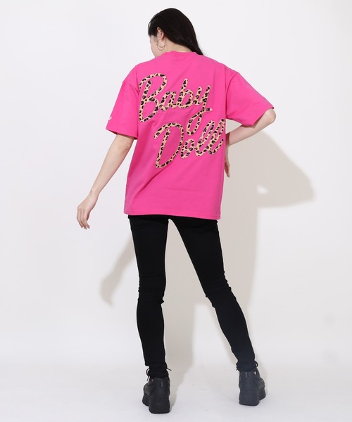 BABYDOLL(ベビードール)の「【綿100%】 親子お揃い ヒョウ柄ポケットTシャツ 0543A(Tシャツ/カットソー・メンズ・ブラック/ピンク系その他7/ホワイト・S/M/L/XL)」の8枚目の写真