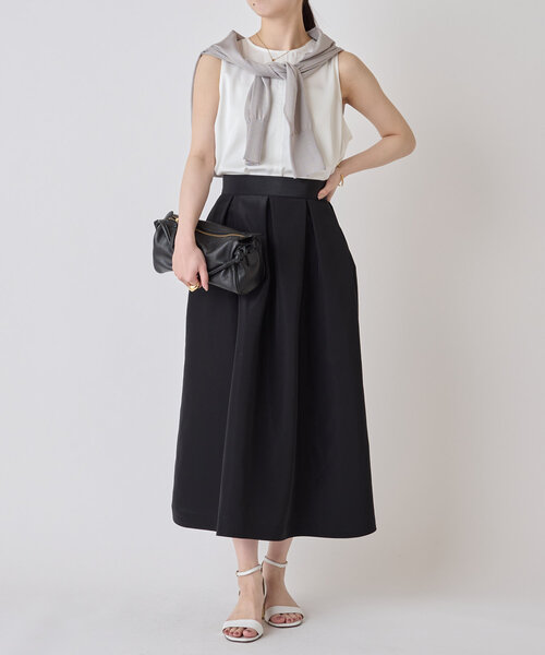 LIVETART（リヴェタート）の「グロッシーグログランスカート（スカート・レディース・ブラック・FREE）」の7枚目の写真