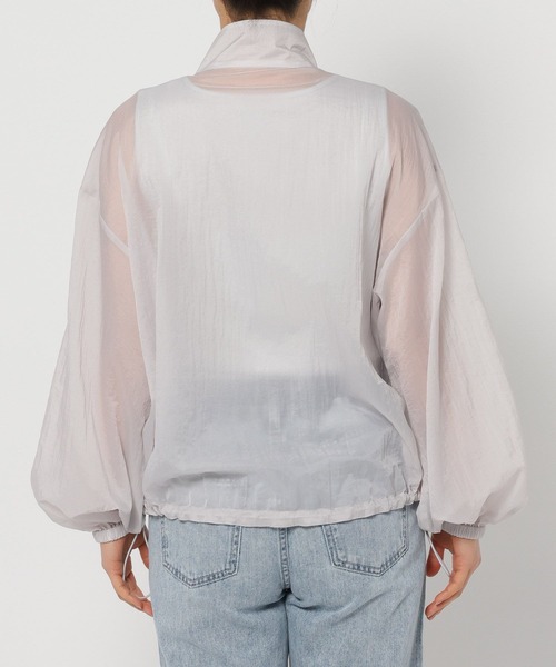 GLOBAL WORK（グローバルワーク）の「エアかるシアースタンドブルゾン/289976（ブルゾン・レディース・ライトグレー/アイボリー/スミクロ・SHORT/REGULAR）」の19枚目の写真