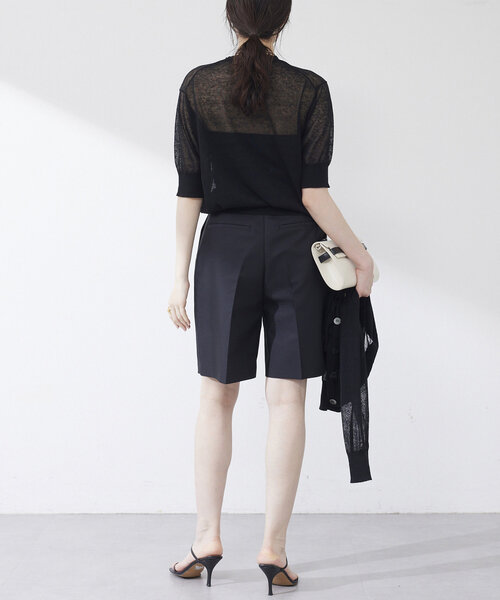 Whim Gazette(ウィムガゼット)の「シアーリネンハーフスリーブプルオーバー(ニット/セーター・レディース・レッド/ベージュ/ブラック・FREE)」の22枚目の写真