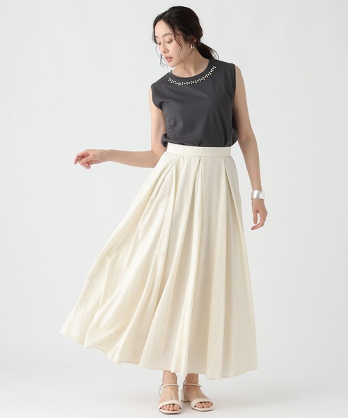 Elura（エルーラ）の「セミシアボリュームスカート＜低身長サイズあり＞/420603（スカート・レディース・オフホワイト/ライトブルー/ネイビー・FREE/FREE(S)）」の13枚目の写真
