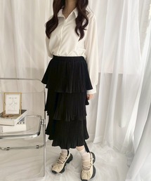アシメティアードスカート