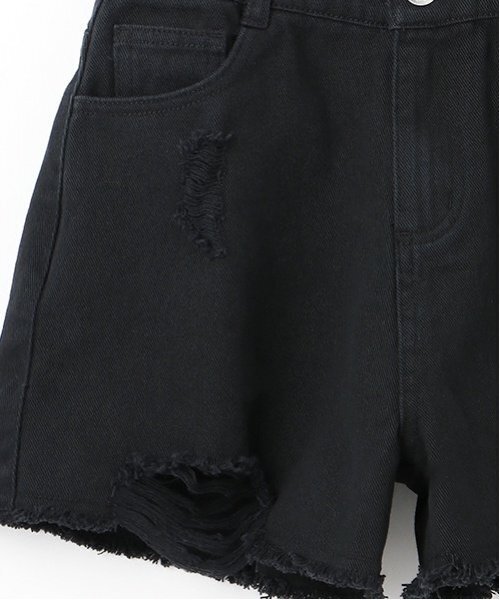 LOVETOXIC（ラブトキシック）の「【LTXC】ダメージデニムショートパンツ（デニムパンツ・キッズ・ネイビー/グレー/ライトブルー/ブラック・M:150cm/S:140cm/L:160cm）」の18枚目の写真