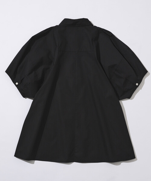 Firsthand（ファーストハンド）の「Firsthand/ファーストハンド 切替デザイン バルーンスリーブシャツ / 5分袖 ブラウス（シャツ/ブラウス・レディース・ストライプ/ホワイト/ブラック/ブラウン・FREE/ﾌﾘ-）」の8枚目の写真