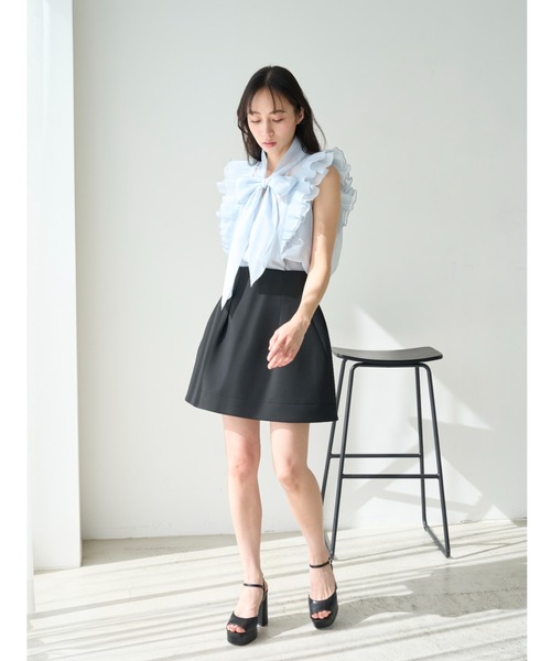 SNIDEL(スナイデル)の「【00サイズあり】構築スカショーパン(その他パンツ・レディース・グレー/その他/ブラック・0/1)」の15枚目の写真