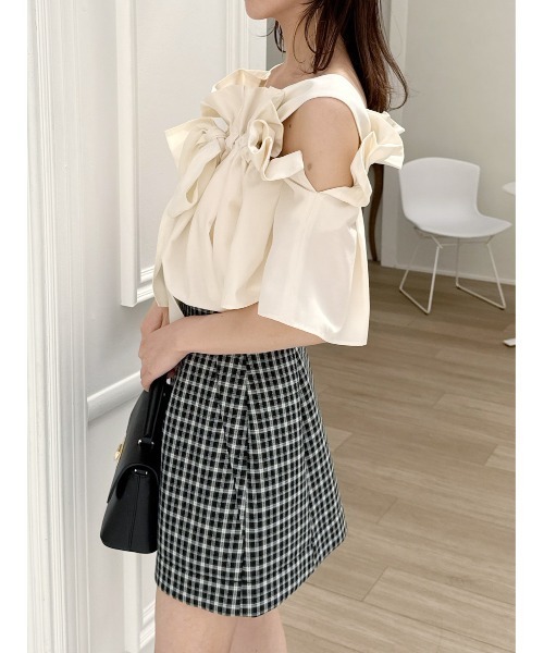 SNIDEL(スナイデル)の「【00サイズあり】構築スカショーパン(その他パンツ・レディース・グレー/その他/ブラック・0/1)」の10枚目の写真