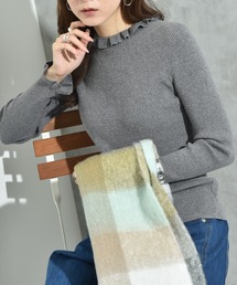 INTERPLANET | フリル使いリブプルオーバー(ニット/セーター)