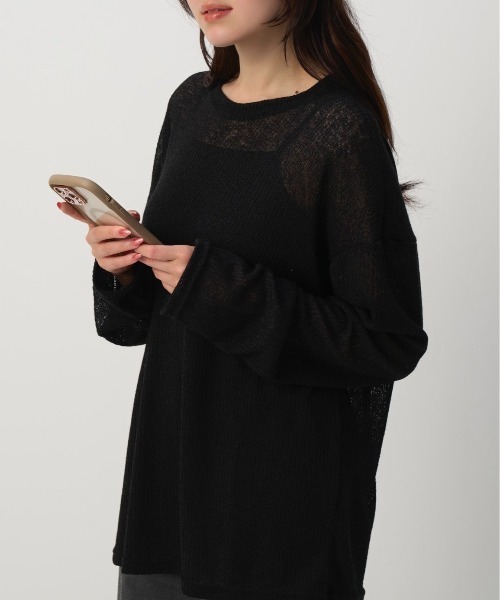 ゆったり♪夏用レーストップス　ワンポイントシンプルデザイン forksy.】フラワーレースシアートップス/サッカーシャツ forksy
