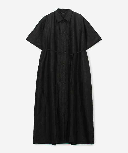 Bshop（ビショップ）の「eunoia | ポリエステル 半袖シャツワンピース WOMEN（シャツワンピース・レディース・ブラック・ONE）」の7枚目の写真