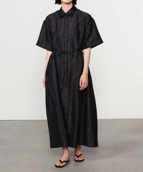 Bshop（ビショップ）の「eunoia | ポリエステル 半袖シャツワンピース WOMEN（シャツワンピース・レディース・ブラック・ONE）」の12枚目の写真