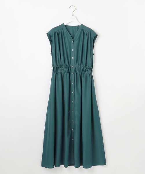 ANY SIS（エニィスィス）の「フロントボタンギャザー ワンピース（ワンピース・レディース・ダークグリーン系/グレー系/イエロー系・1/3/2）」の5枚目の写真