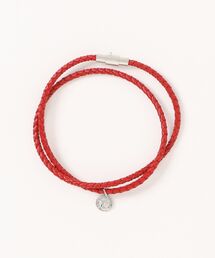 ankoROCK（アンコロック）の「an meets zakka コインチャームレザー２重ブレスレット（ブレスレット・メンズ・レッド系）」