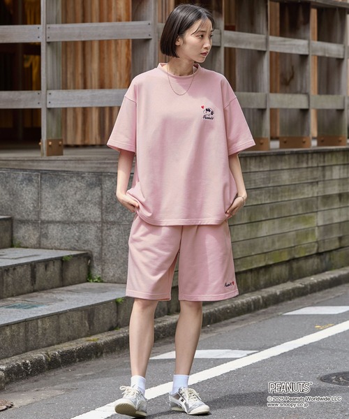 PEANUTS】ワンポイントTシャツ& ショートパンツ gelato pique