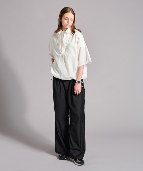 WETTEMPT（ウィテンプト）の「ZIP VAROUZE SHIRT / ジップヴァルーズシャツ（シャツ/ブラウス・メンズ・ブラック/オフホワイト/チャコールグレー・SMALL/MEDIUM/LARGE）」の11枚目の写真