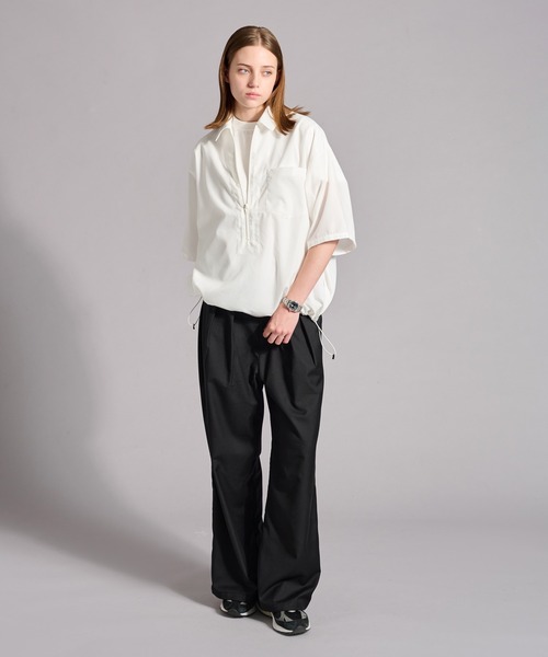 WETTEMPT（ウィテンプト）の「ZIP VAROUZE SHIRT / ジップヴァルーズシャツ（シャツ/ブラウス・メンズ・ブラック/オフホワイト/チャコールグレー・SMALL/MEDIUM/LARGE）」の12枚目の写真