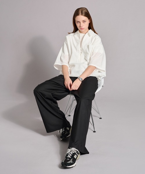 WETTEMPT（ウィテンプト）の「ZIP VAROUZE SHIRT / ジップヴァルーズシャツ（シャツ/ブラウス・メンズ・ブラック/オフホワイト/チャコールグレー・SMALL/MEDIUM/LARGE）」の17枚目の写真