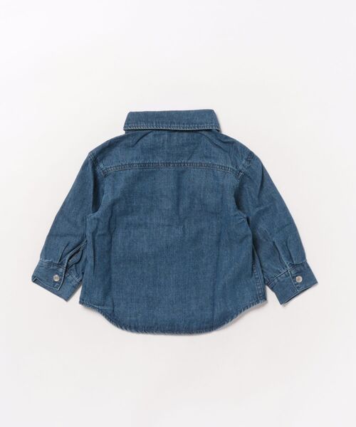 Catchup（ケチャップ）の「【Catchup】ライトオンスデニムシャツ（シャツ/ブラウス・キッズ・ネイビー/ブルー・100㎝/120㎝/130㎝/140㎝/150cm/90㎝/110㎝）」の11枚目の写真