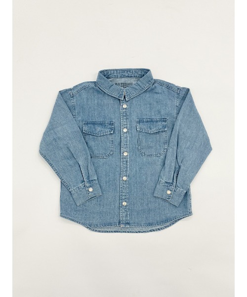 Catchup（ケチャップ）の「【Catchup】ライトオンスデニムシャツ（シャツ/ブラウス・キッズ・ネイビー/ブルー・100㎝/120㎝/130㎝/140㎝/150cm/90㎝/110㎝）」の13枚目の写真