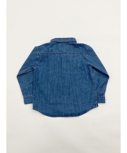 Catchup（ケチャップ）の「【Catchup】ライトオンスデニムシャツ（シャツ/ブラウス・キッズ・ネイビー/ブルー・100㎝/120㎝/130㎝/140㎝/150cm/90㎝/110㎝）」の14枚目の写真