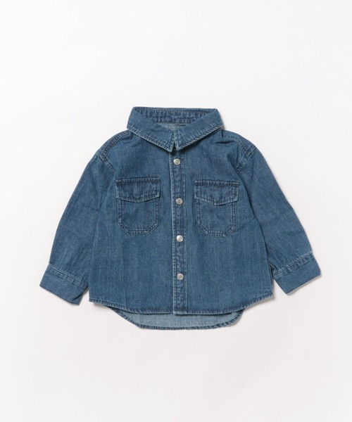 Catchup（ケチャップ）の「【Catchup】ライトオンスデニムシャツ（シャツ/ブラウス・キッズ・ネイビー/ブルー・100㎝/120㎝/130㎝/140㎝/150cm/90㎝/110㎝）」の17枚目の写真