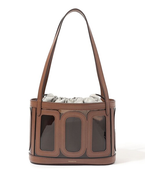 オルセット ORSETTO ダークブラウン バケツ型ハンドバッグ ORSETTO/オルセット】チュールバケツバッグ ｜ハウス オブ