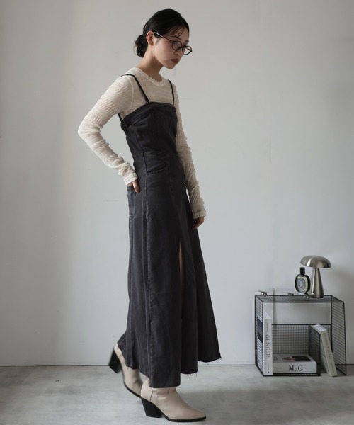 Girly Doll(ガーリードール)の「デニムキャミソールワンピース(ワンピース・レディース・ブラック/ブルー・S/M/L)」の18枚目の写真