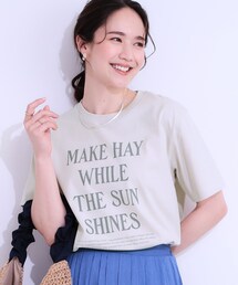 SHOO・LA・RUE | 【S-LL/ひんやり/UV】汗をかいても気になりにくい グラフィックTシャツ(Tシャツ/カットソー)