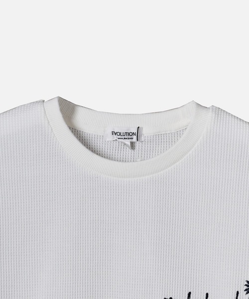 EVOLUTION(エボリューション)の「ワンポイントロゴ夏のサーフテイストTシャツ セットアップ(Tシャツ/カットソー・メンズ・オフホワイト/ブラック/ミント/ネイビー・MEDIUM/LARGE/X-LARGE)」の9枚目の写真