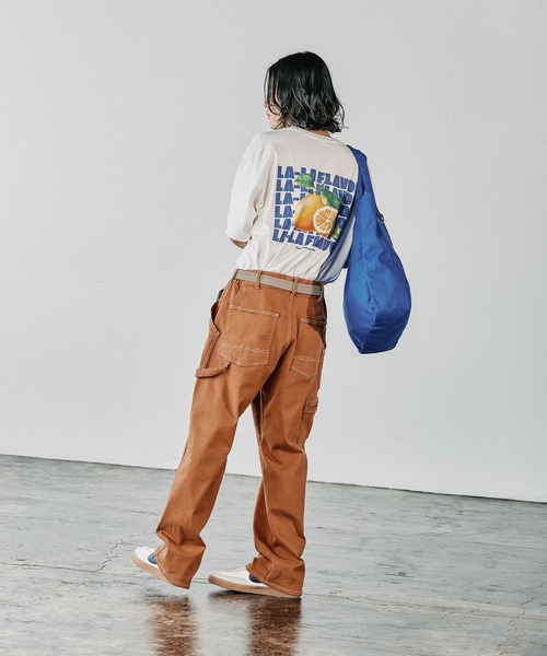 BAYFLOW(ベイフロー)の「FRUITS半袖Tシャツ(Tシャツ/カットソー・メンズ・オフホワイト/チャコールグレー/ブラウン/ピンク・MEDIUM/LARGE)」の8枚目の写真