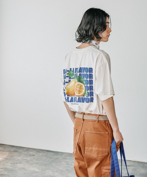 BAYFLOW(ベイフロー)の「FRUITS半袖Tシャツ(Tシャツ/カットソー・メンズ・オフホワイト/チャコールグレー/ブラウン/ピンク・MEDIUM/LARGE)」の12枚目の写真